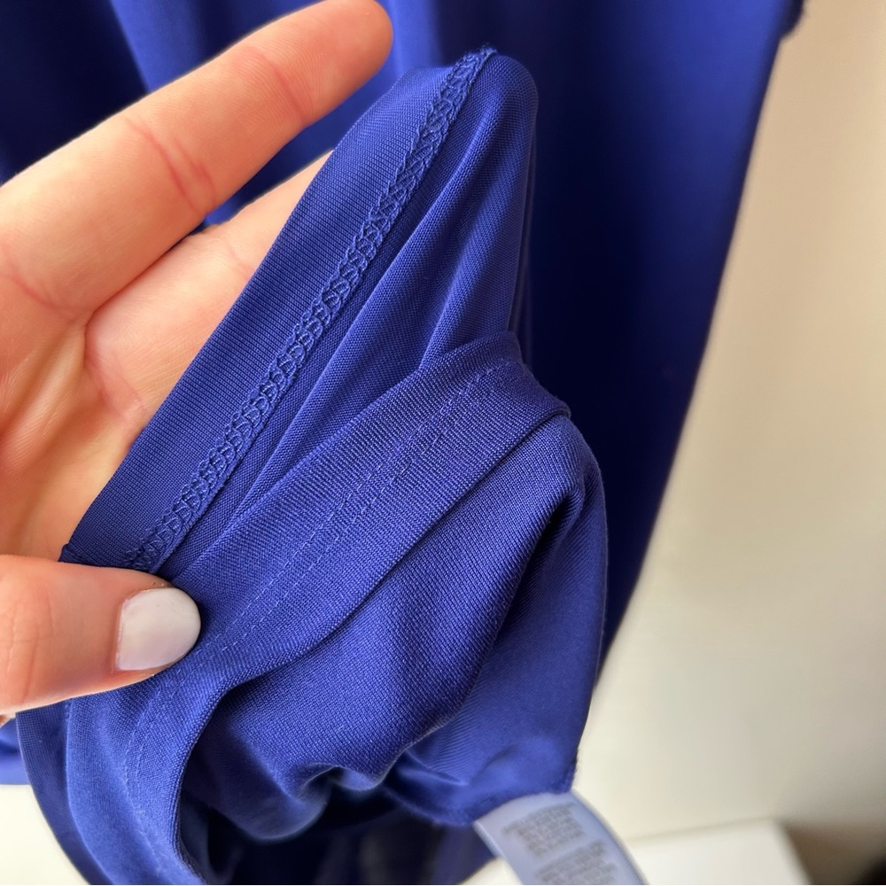 5 FOR $25 |Trina Turk Cold Shoulder Sleeves Knee Length Midi Dress Royal Blue 6 - Picture 10 of 11